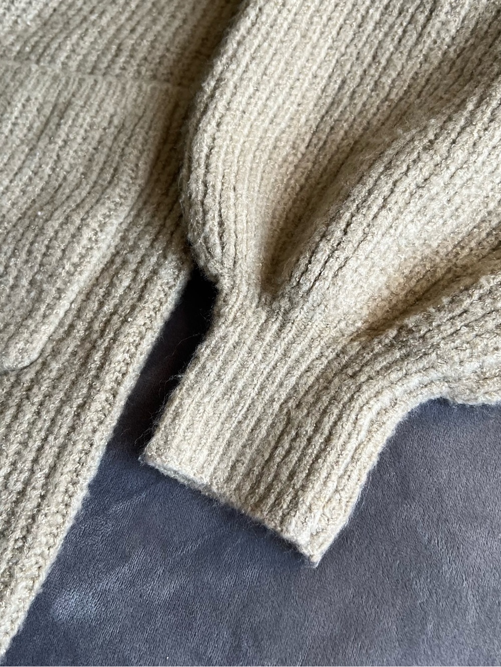 Nostalgia Tan Open-Front Ribbed Cardigan - Picture 5 of 10